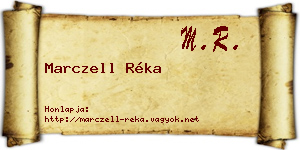 Marczell Réka névjegykártya