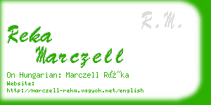 reka marczell business card